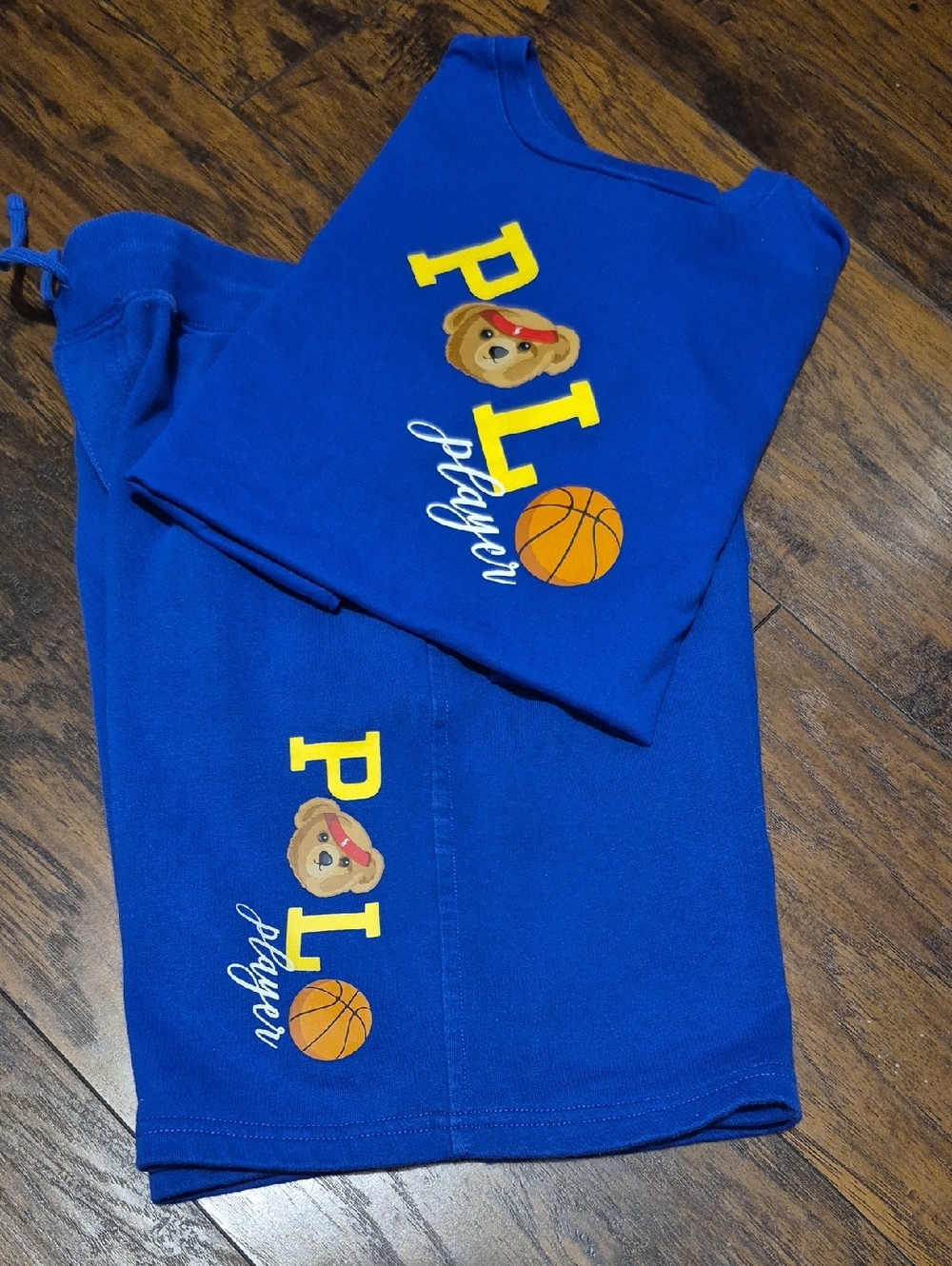 Blue 'PIL Player' Bear & Basketball Kids Set